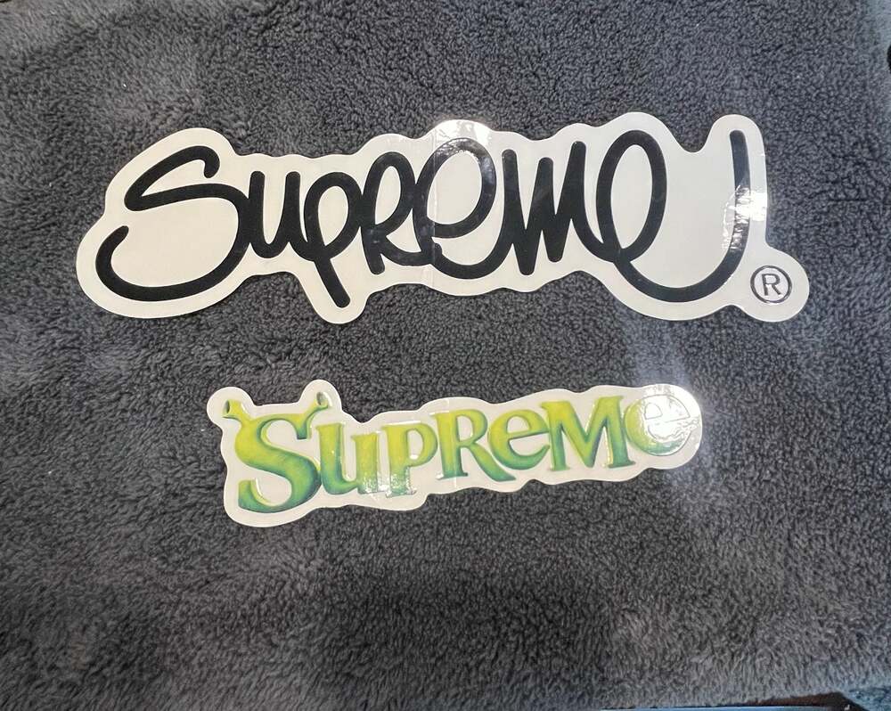 Supreme Handstyle and Shrek Logo Sticker Set